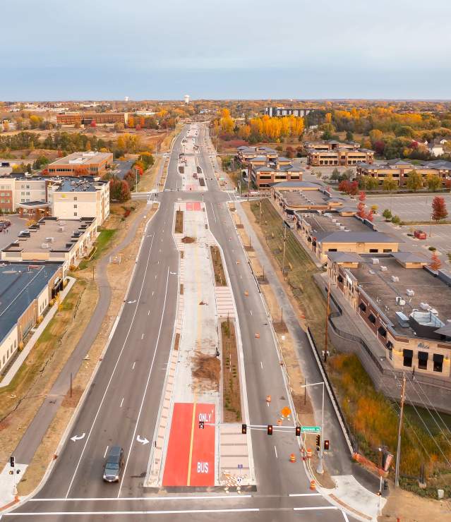 Gold Line Bus Rapid Transit aerial