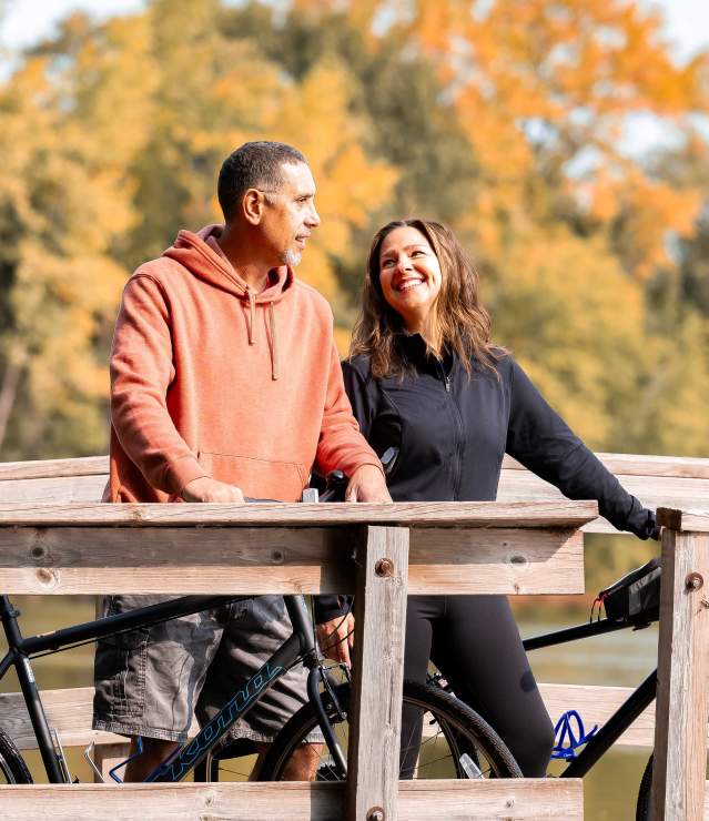 Biking couple
