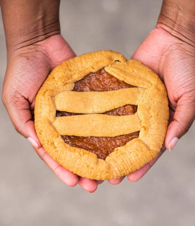 sweet potato pie from Mrs. Johnnie's Gingerbread House