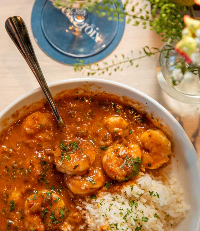Jumbo LA Shrimp Creole with Jasmine Rice from Delacroix
