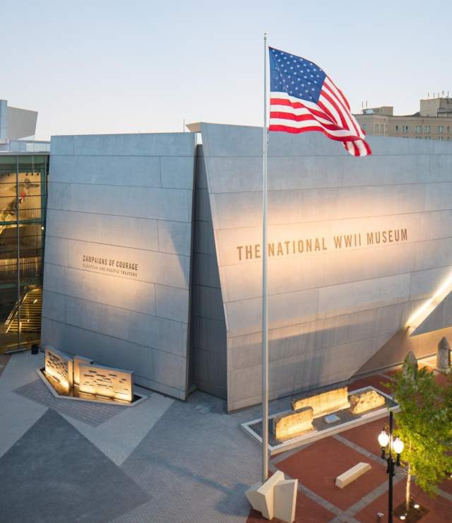 Designated by Congress as the official WWII museum of the United States, The National WWII Museum is located in downtown New Orleans on a six-acre campus, where five soaring pavilions house historical exhibits, on-site restoration work, a period dinner theater, and restaurants. Step inside with a general admission ticket, and then spend as long as you like exploring this must-visit attraction independently. Discover thousands of World War II memorabilia and artifacts, and learn all about wartime events from the museum's information displays.