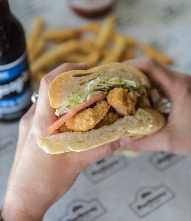 Fried Shrimp Po-Boy - Parkway Bakery