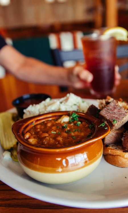 Bean soup and BBQ at Hays House in Council Grove