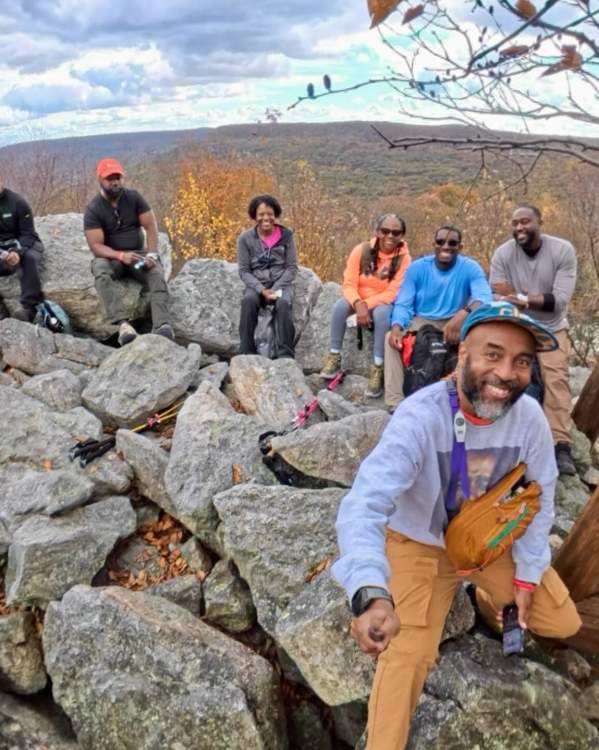 Hiking family