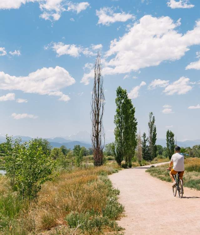 Bicycling along Golden Ponds