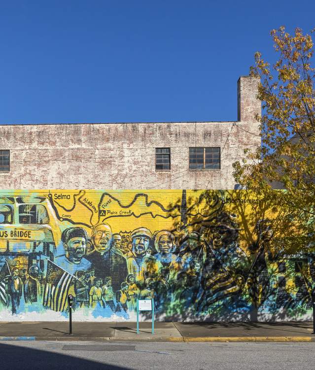 Selma to Montgomery Mural Downtown