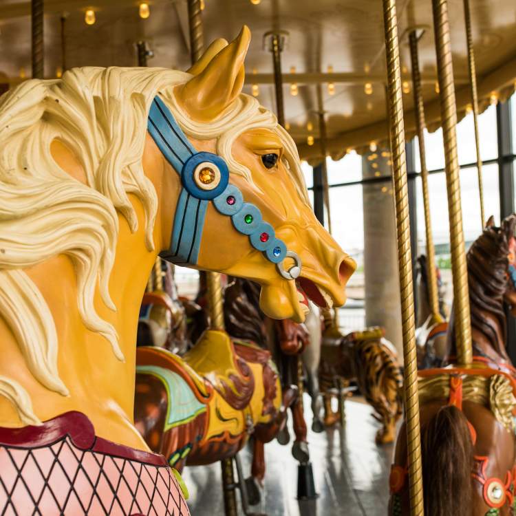 Carousel horse at Grand Rapids Public Museum Carousel