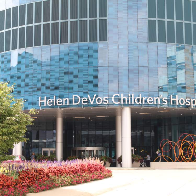 Helen DeVos Children's Hospital is a division of Spectrum Health and is located within the Medical Mile.