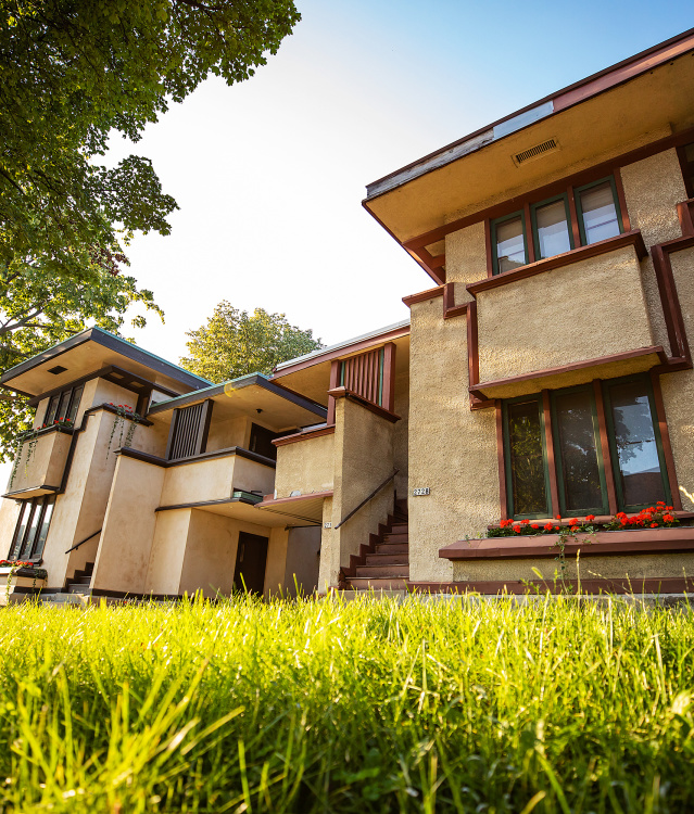 exterior of Frank Lloyd Wright architecture