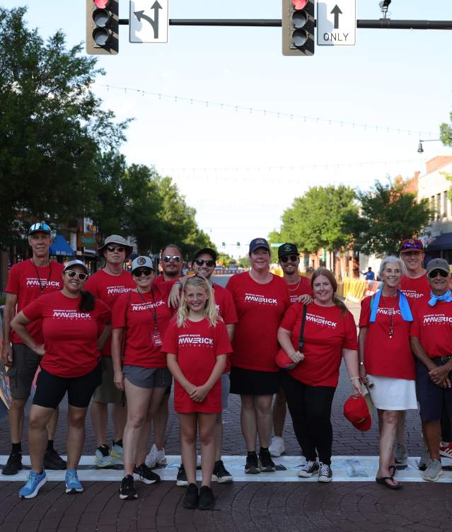 An image of Norman Sports volunteers at the 2025 Maverick Criterium race in Norman, Oklahoma