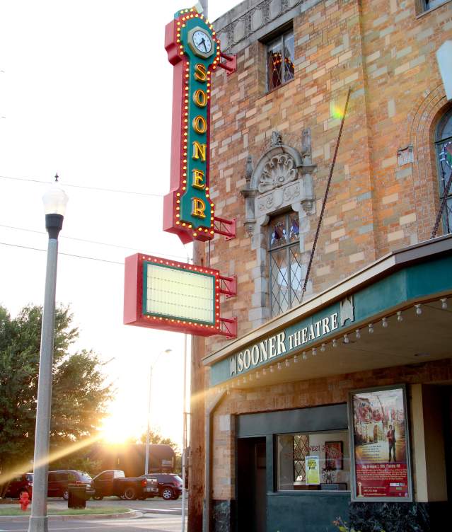 Sooner Theatre at Sunset