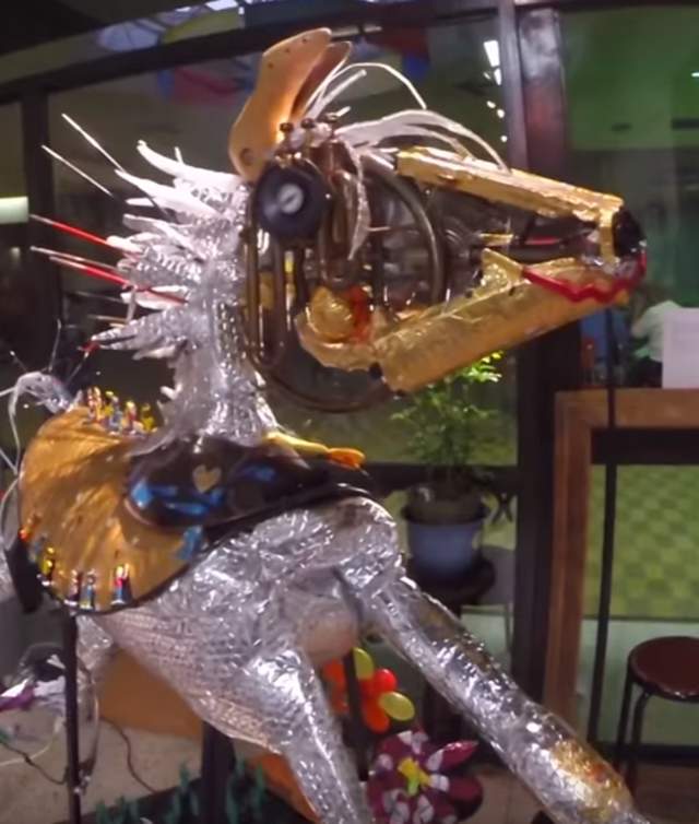abstract horse sculpture