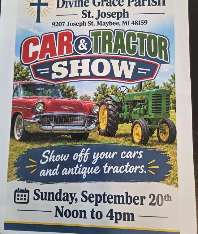 Car & Tractor Show at St. Joe's Festival in Maybee