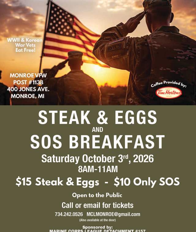 Steak, Eggs and SOS Breakfast