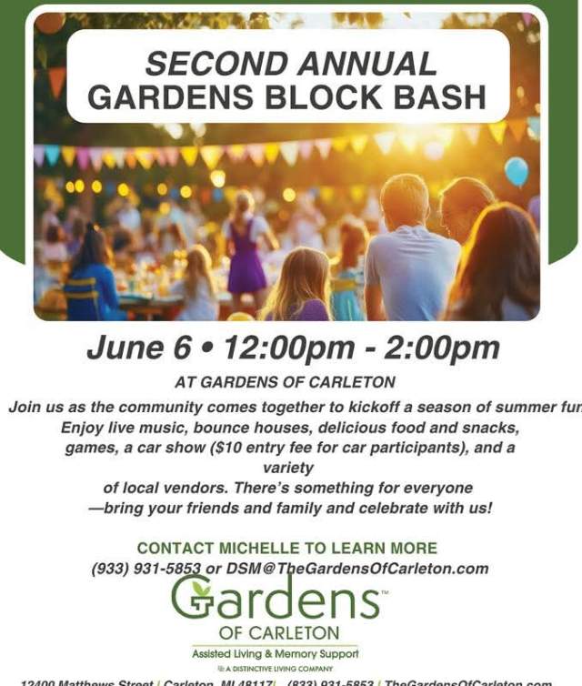 The Gardens of Carleton 2nd annual Block Bash
