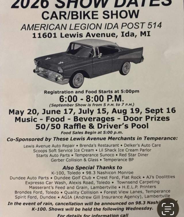 Ida Post 514 Car Shows