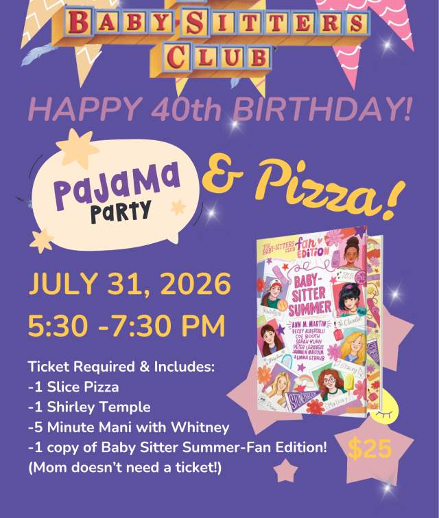 The Babysitters Club Pizza & Pajama Party!