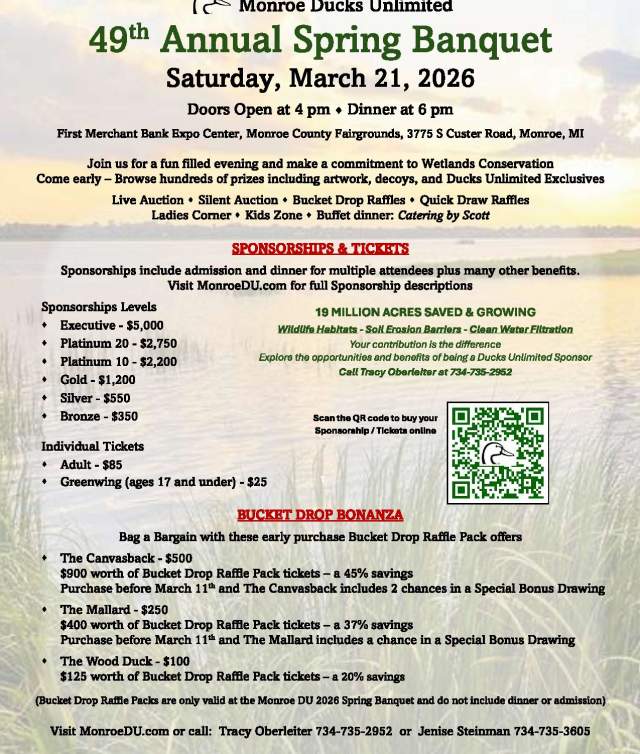 49th Annual Monroe Chapter Ducks Unlimited Spring Banquet