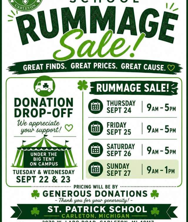 St. Pat's Annual Rummage Sale, Carleton