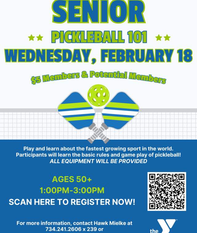 Monroe Family YMCA Senior Pickleball 101