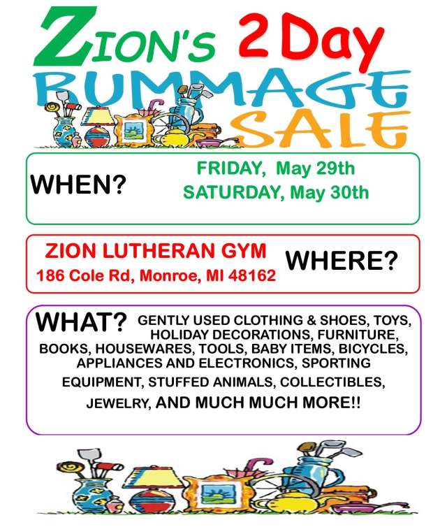 Zion Rummage Sale