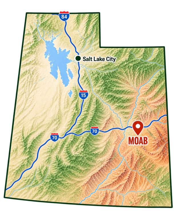 Moab Location Map