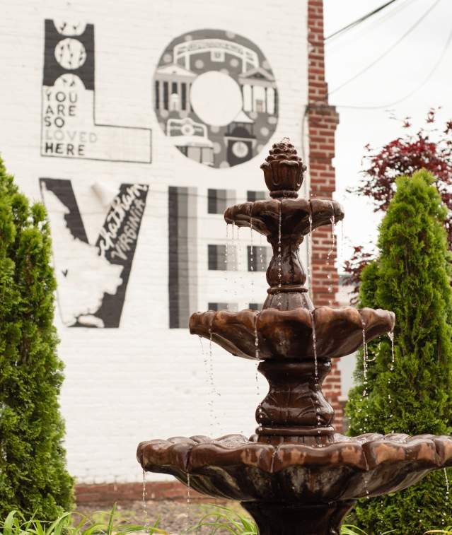 Love sign painted on building