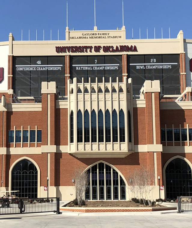 OU Football stadium from South