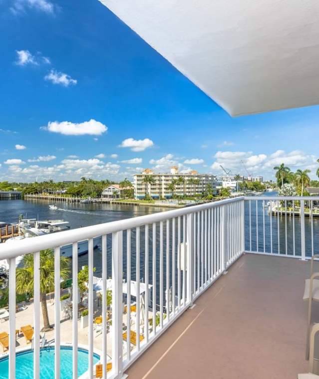 View of the Intracoastal Waterway from the balcony of the penthouse of Sands Harbor Resort & Marina