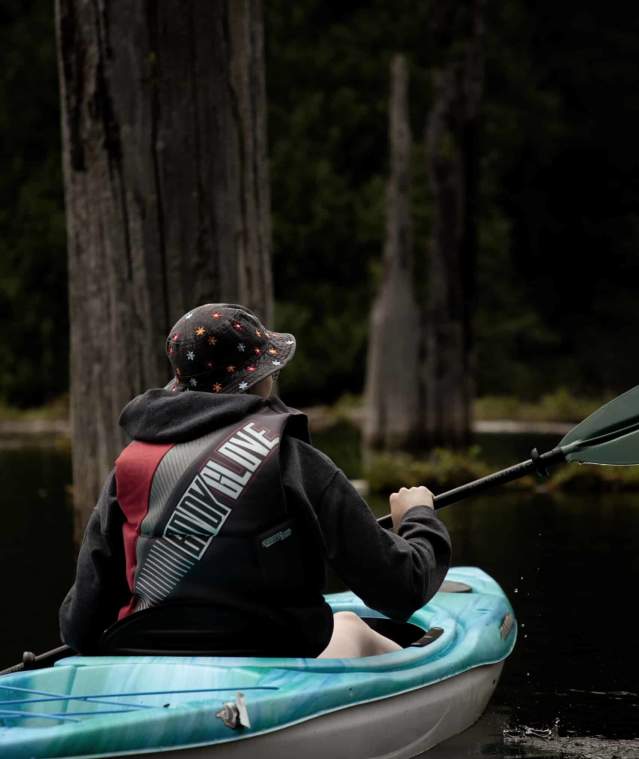 person in a kayak