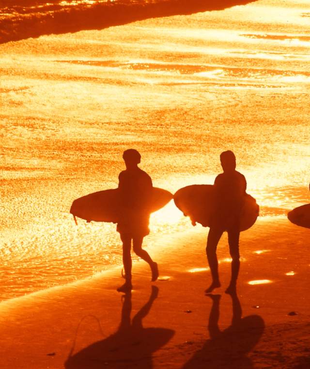 Galveston Beach Surfers