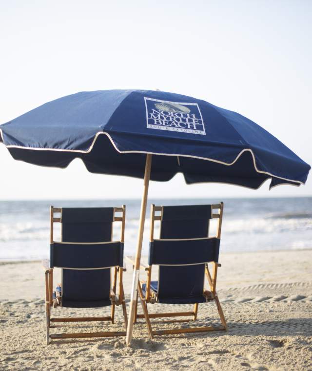 Chairs with Umbrella Overlooking North Myrtle Beach