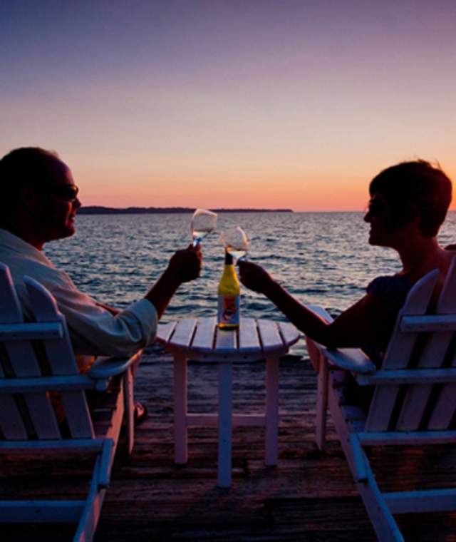 Cafe Sunset Couple