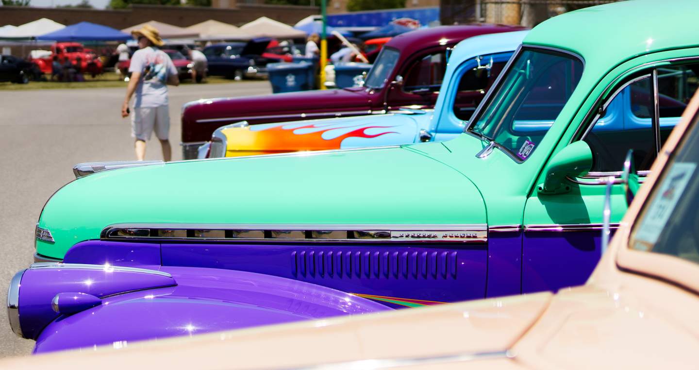Classic Cars at the Annual Street Rod Event in York County, PA