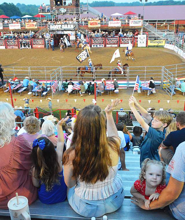 Family at David Rodeo Ranch enjoying the PBR Event