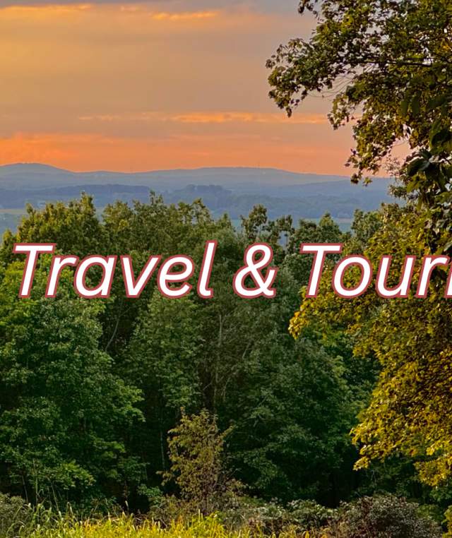 Image of the uwharie mountains at sunset in Randolph County, NC