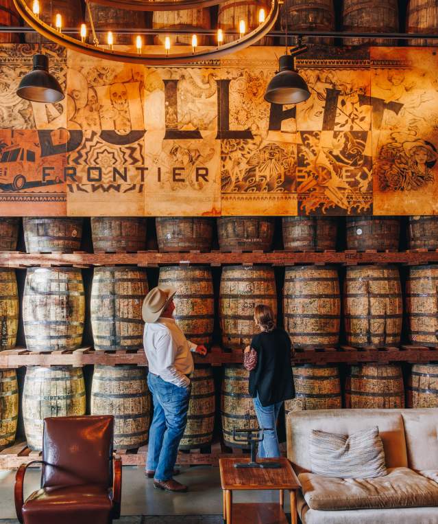 Bulleit Lobby Barrel Wall