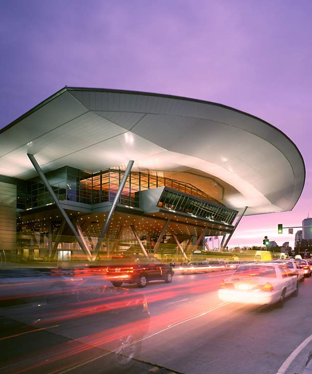 bcec exterior dusk
