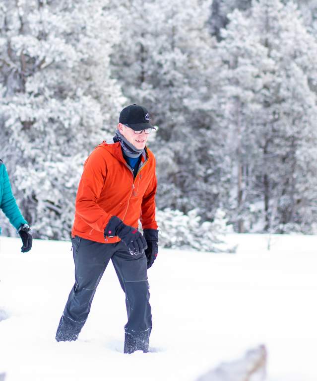 snowshoeing