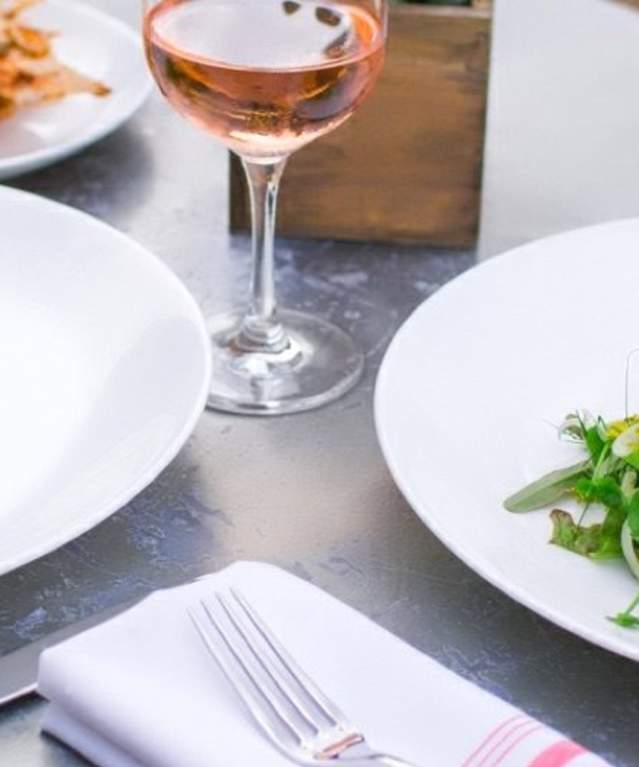 plated seafood on table