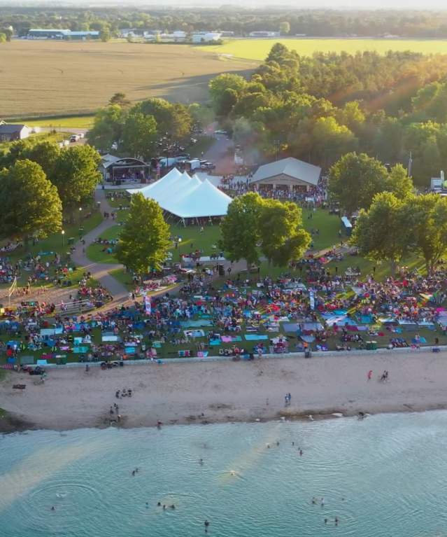 outdoor event aerial view