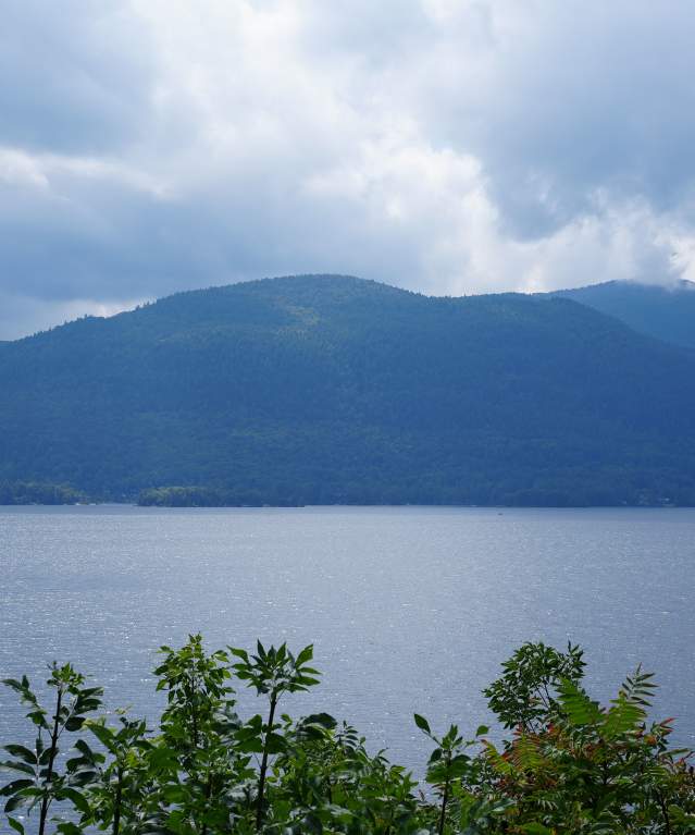 View of Lake George and Adirondack Mountains from Sabbath Day Point