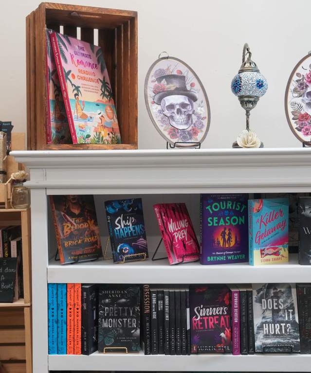 Bookshelves at Just One More Chapter