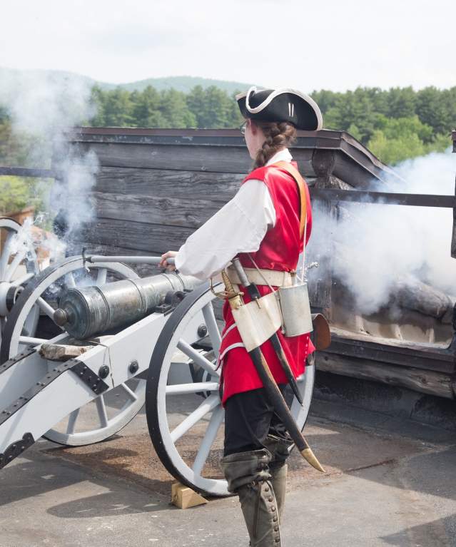 Cannon Shooting Reenactment at the Fort William Henry Museum
