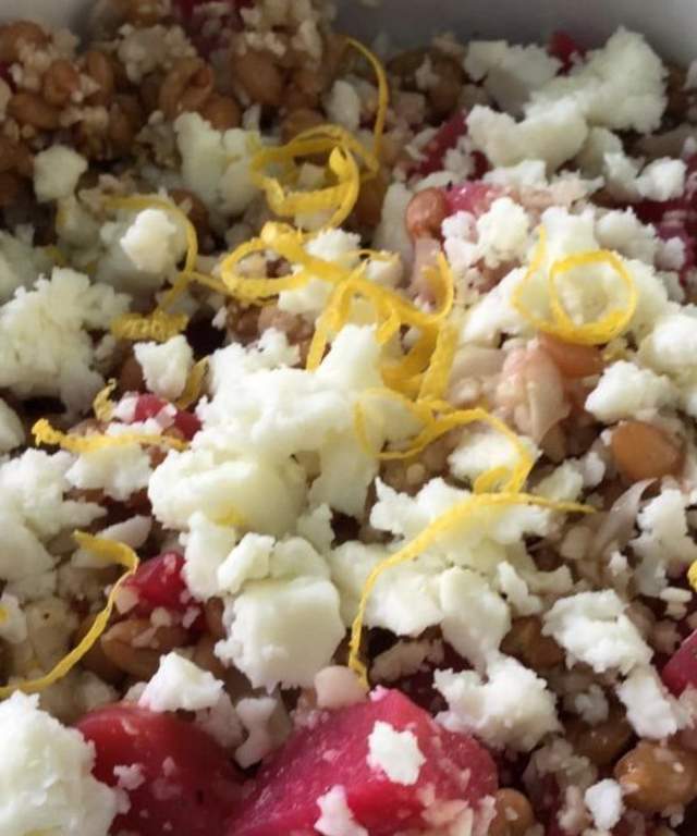 Spelt Berry Beet Cauliflower Salad