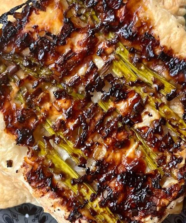TRM upside down asparagus pastry