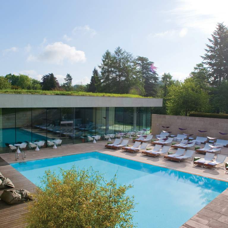 View of a swimming pool at hotel