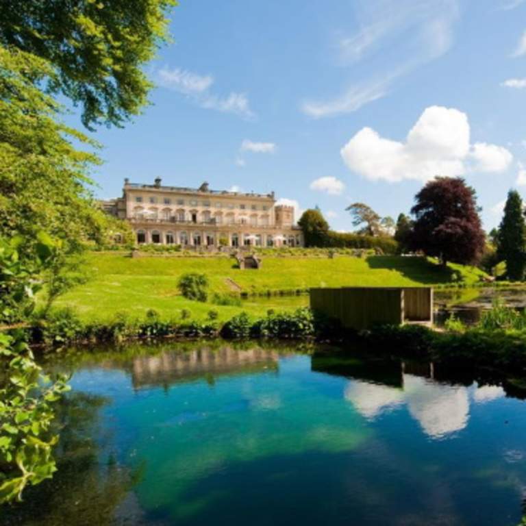 View of Cowley Manor and grounds in Cheltenham