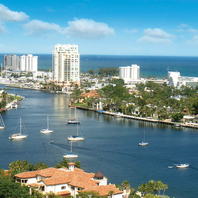 Aerial view of Fort Lauderdale, FL