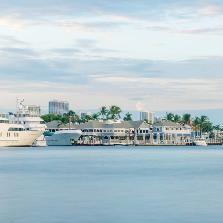Yachts docked at 15th Street Fisheries